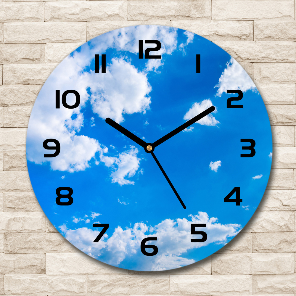 Horloge ronde Nuages dans le ciel