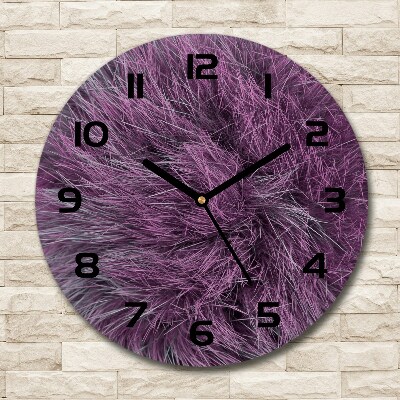 Horloge ronde Fourrure rose