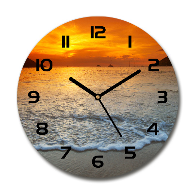 Horloge ronde Mer couchée