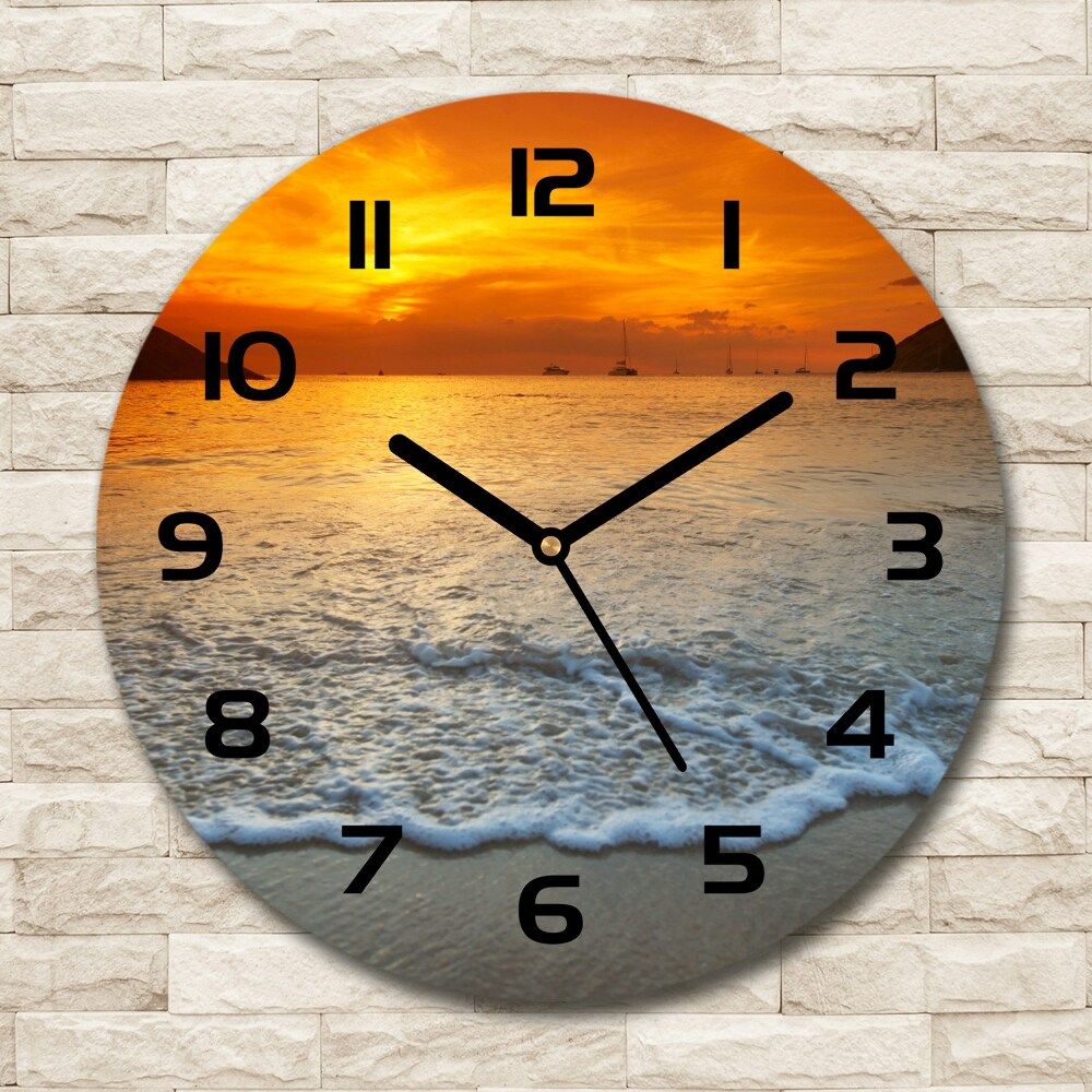 Horloge ronde Mer couchée