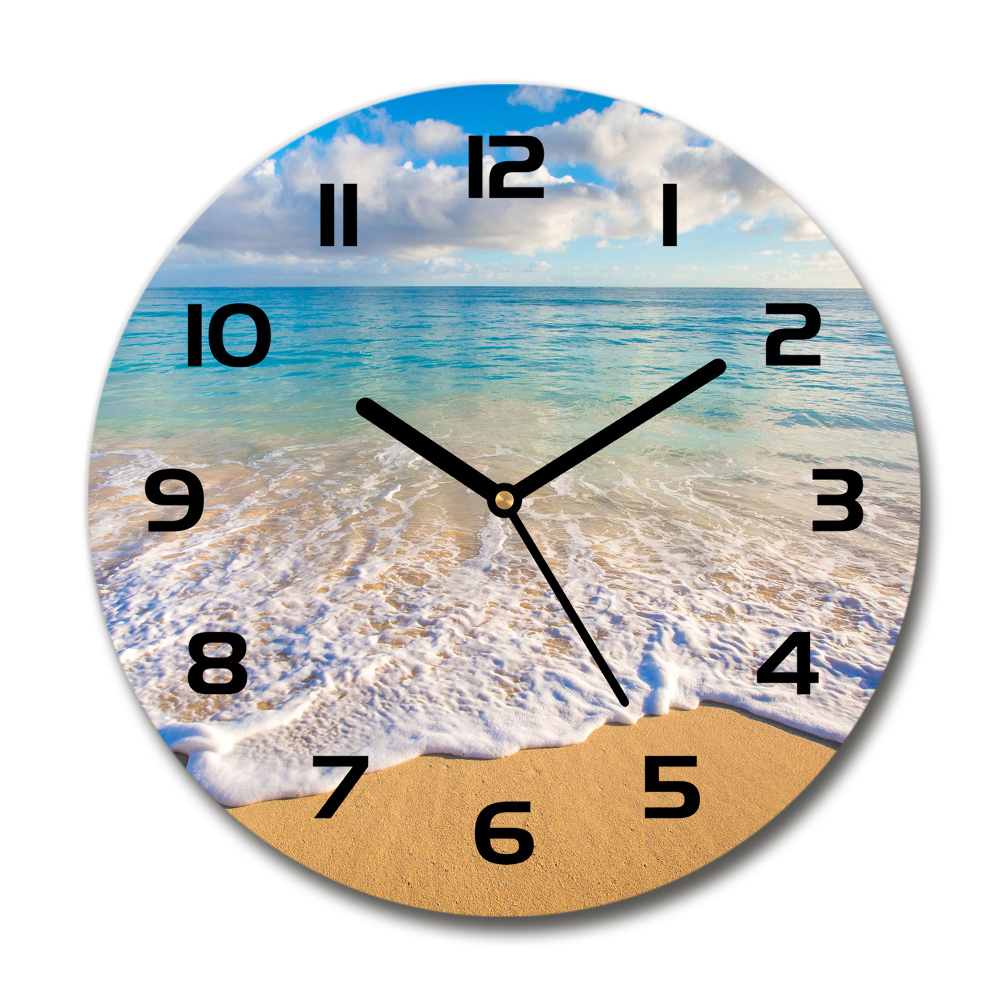 Horloge ronde Plage hawaïenne