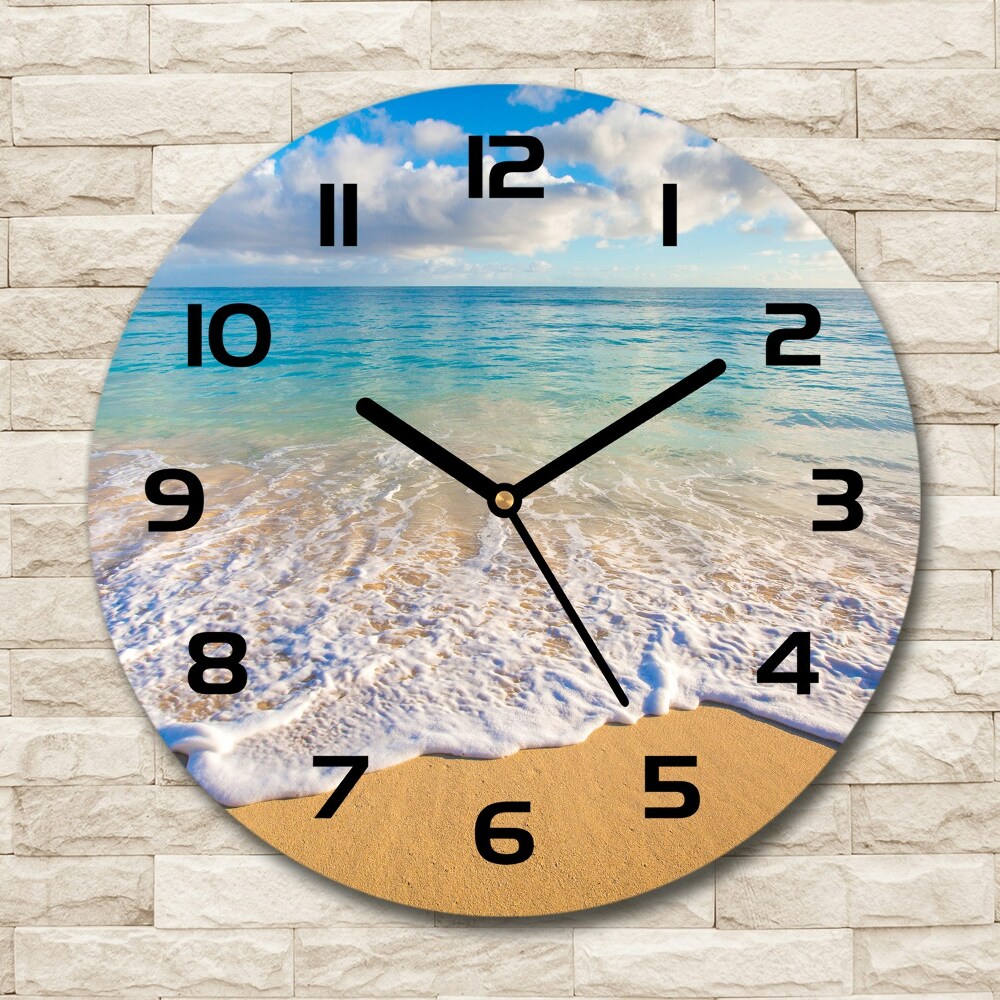 Horloge ronde Plage hawaïenne