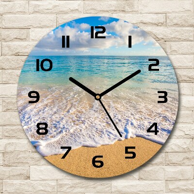 Horloge ronde Plage hawaïenne