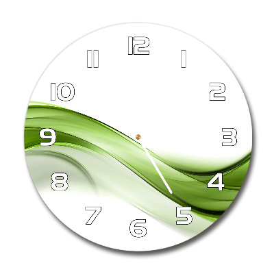 Horloge ronde Vague verte