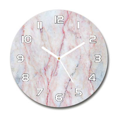 Horloge en verre ronde Marbre