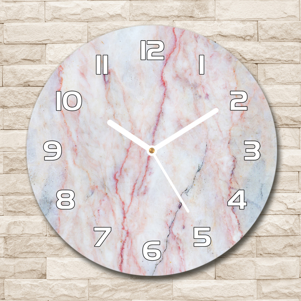 Horloge en verre ronde Marbre