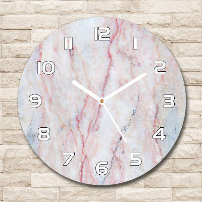 Horloge en verre ronde Marbre