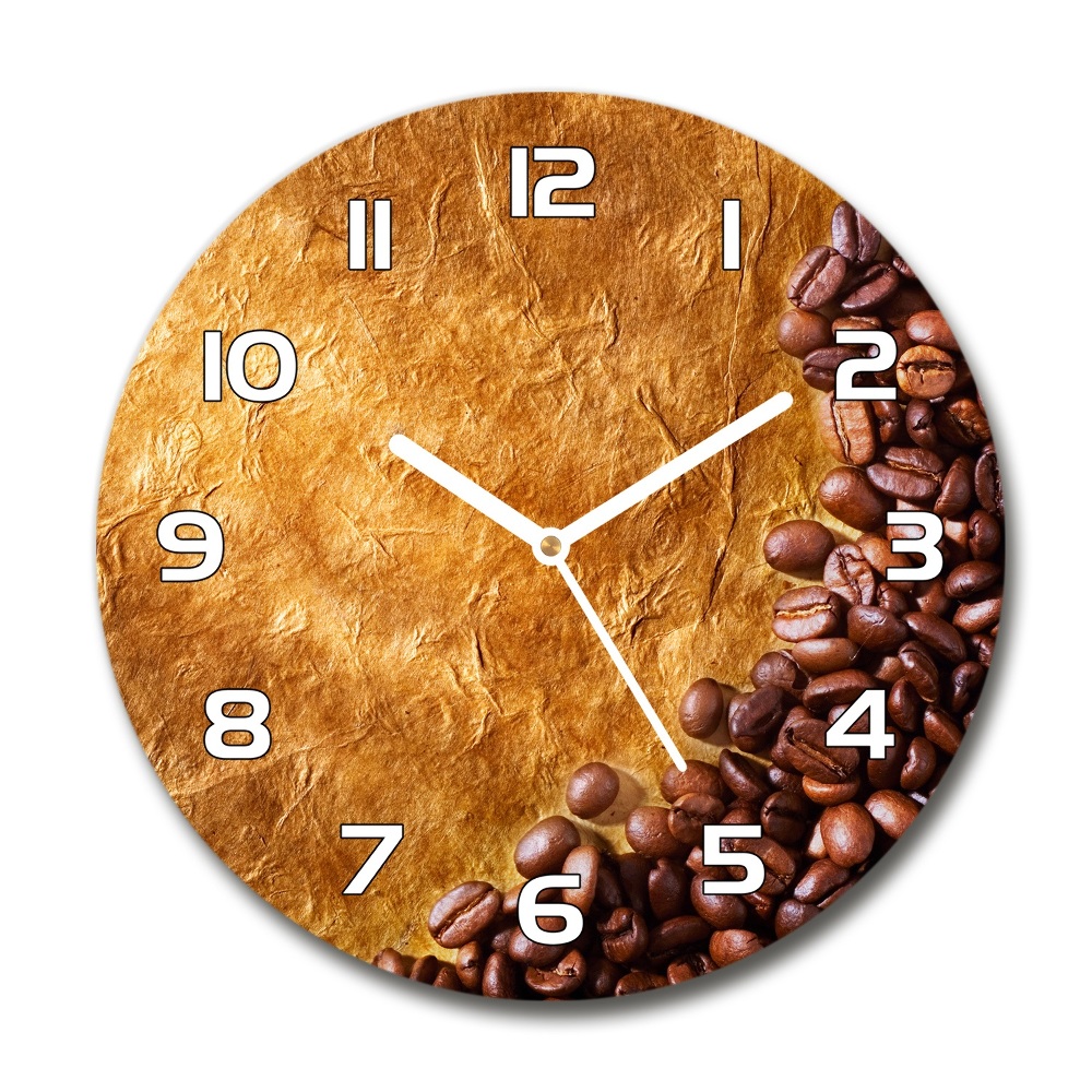 Horloge ronde Grains de café