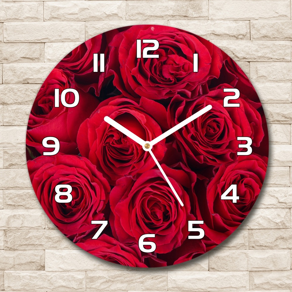 Horloge ronde murale Roses