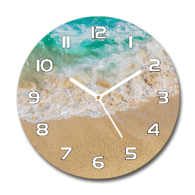 Horloge ronde murale Plage et mer