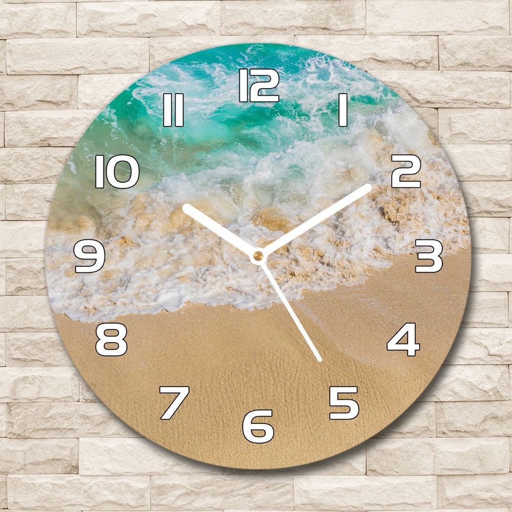 Horloge ronde murale Plage et mer