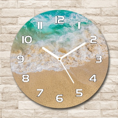 Horloge ronde murale Plage et mer