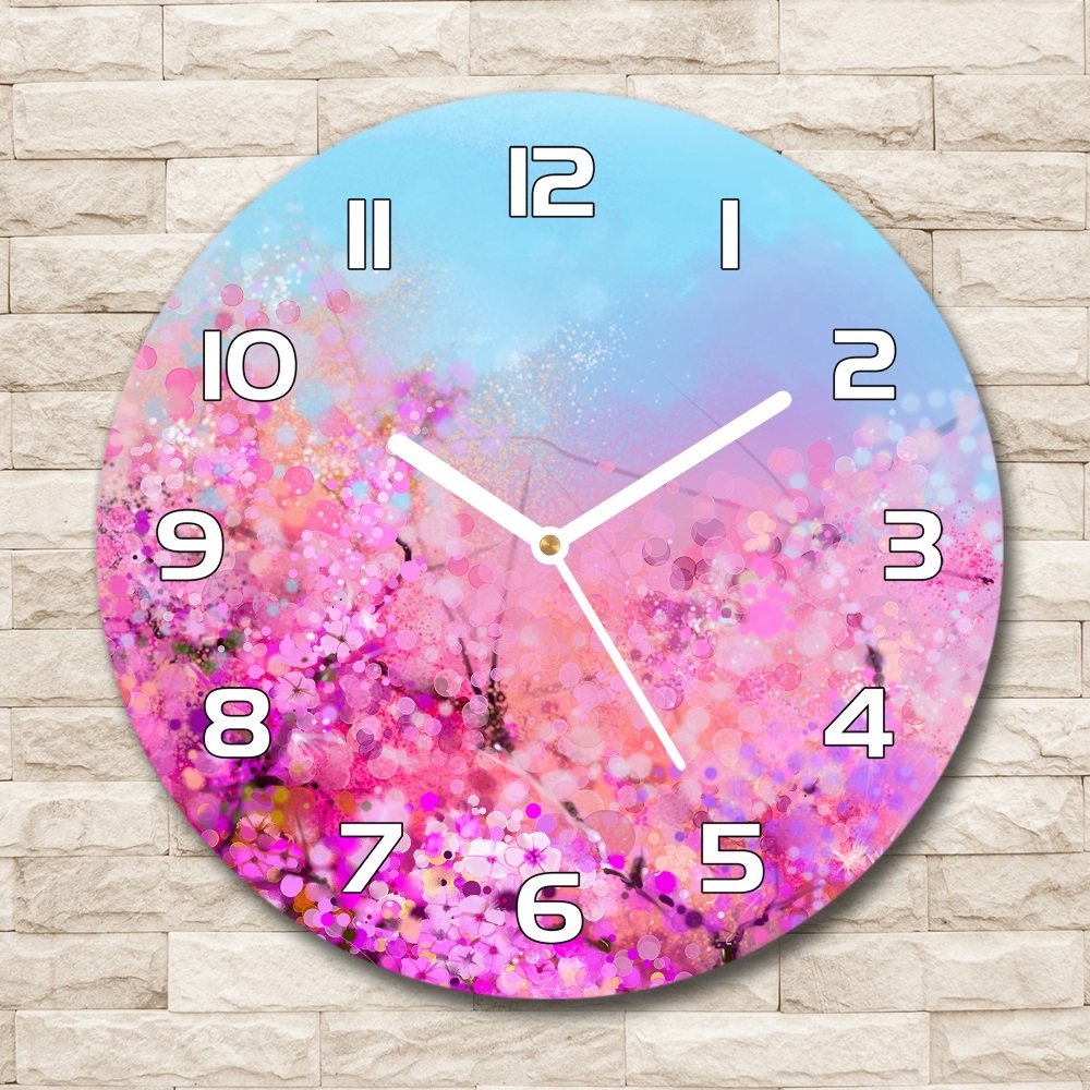 Horloge ronde Fleurs de cerisier