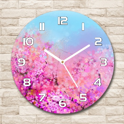 Horloge ronde Fleurs de cerisier