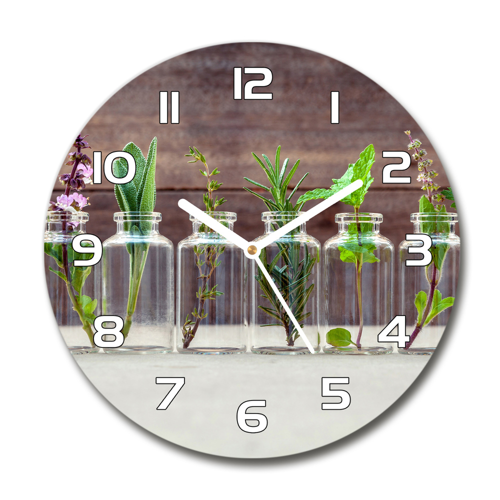 Pendule murale ronde Plantes en pots