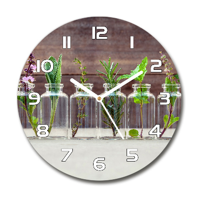 Pendule murale ronde Plantes en pots