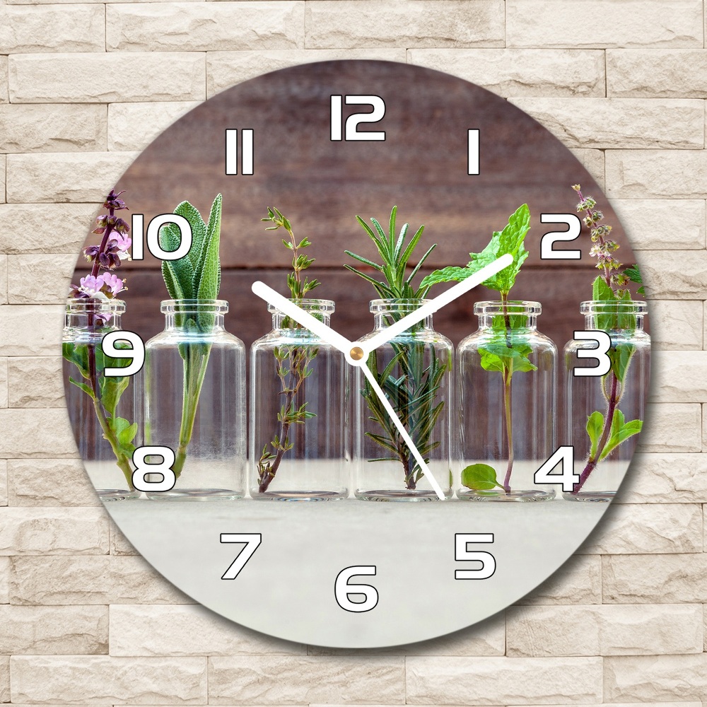 Pendule murale ronde Plantes en pots