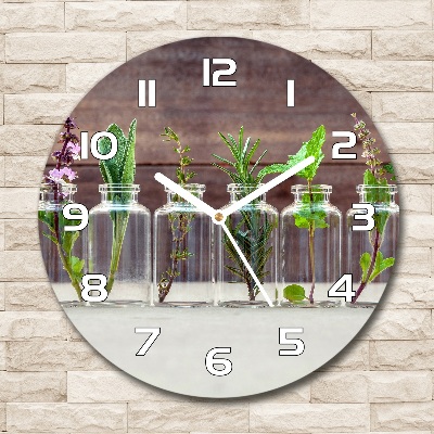 Pendule murale ronde Plantes en pots