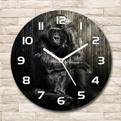 Horloge ronde murale Gorille