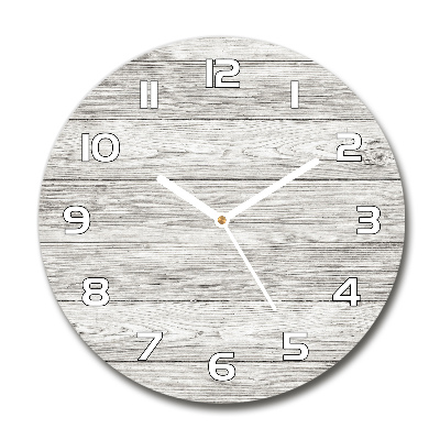 Pendule murale ronde Fond gris en bois