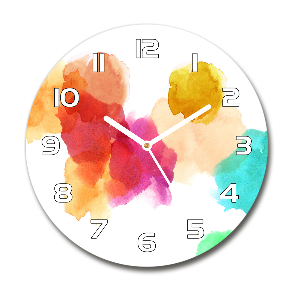 Horloge ronde Taches de couleur