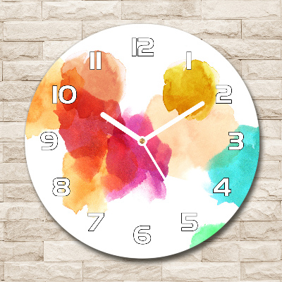 Horloge ronde Taches de couleur