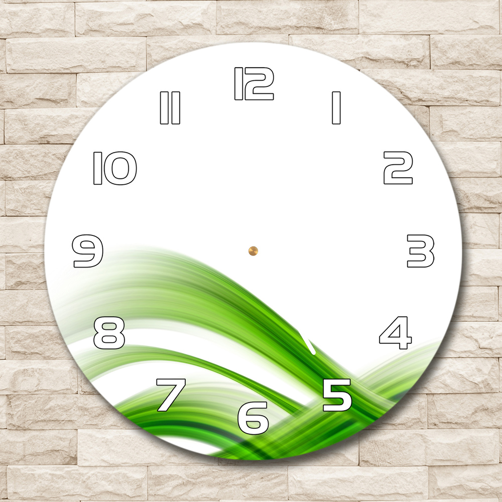 Horloge ronde Vague abstraite