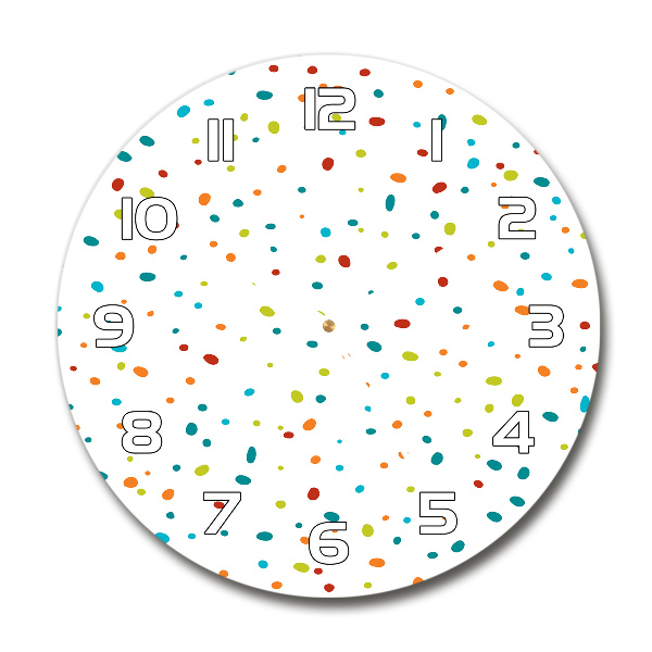 Pendule murale ronde Points colorés