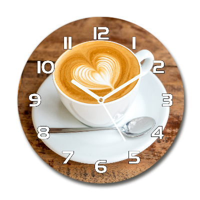 Horloge ronde murale Café dans une tasse