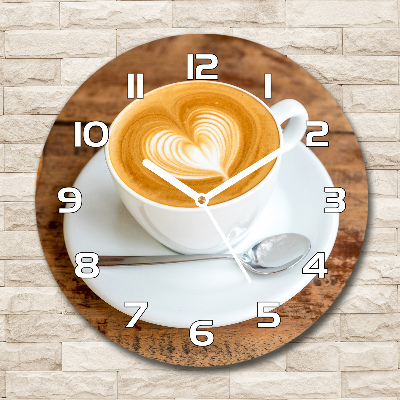 Horloge ronde murale Café dans une tasse