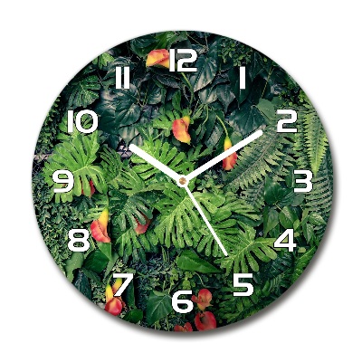 Pendule murale ronde Jungle exotique