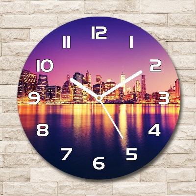 Horloge ronde murale Manhattan New York