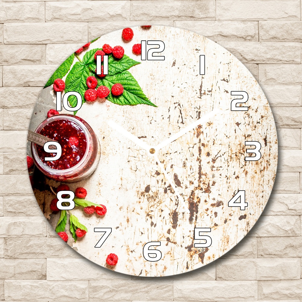 Pendule murale ronde Confiture de framboises