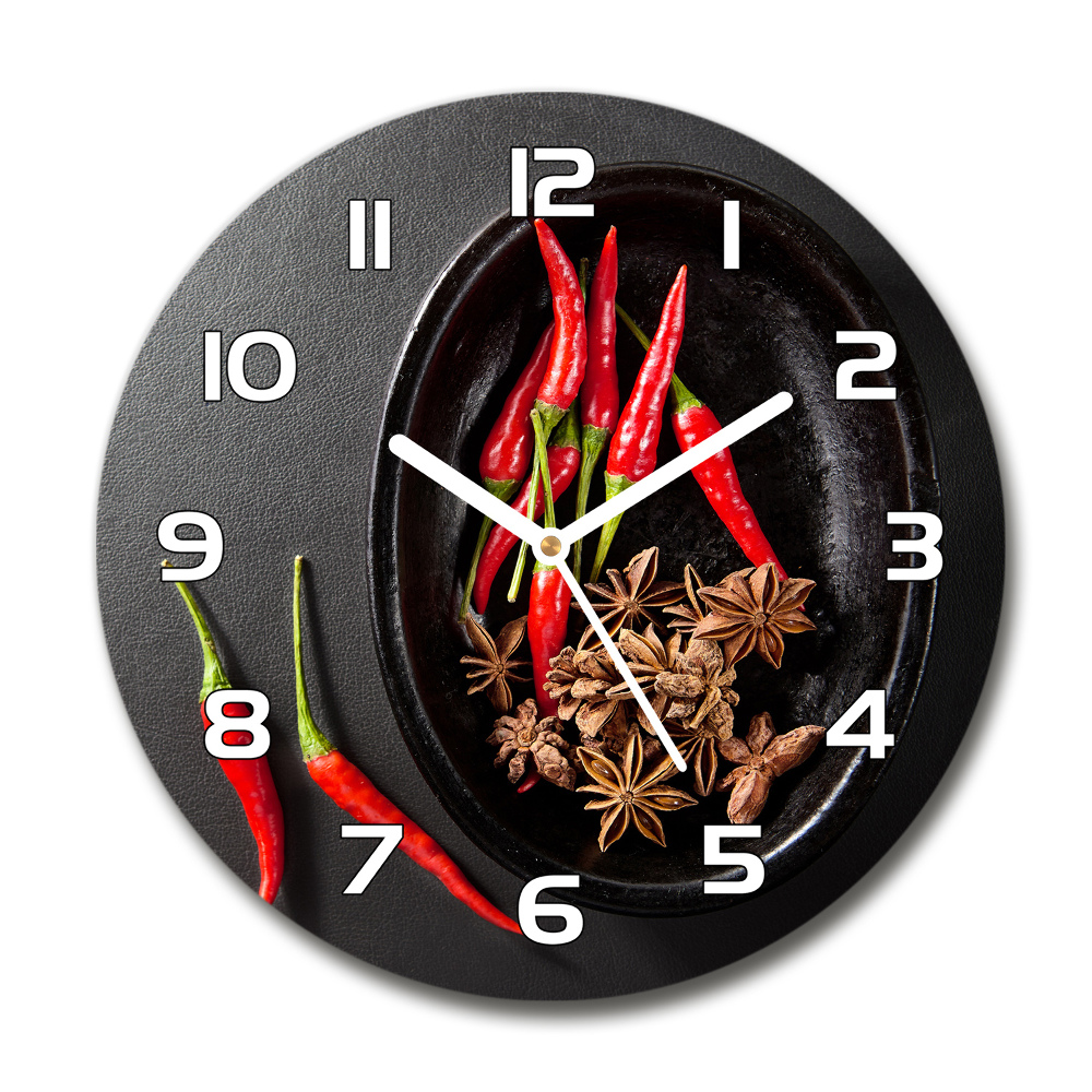 Horloge ronde murale Piments