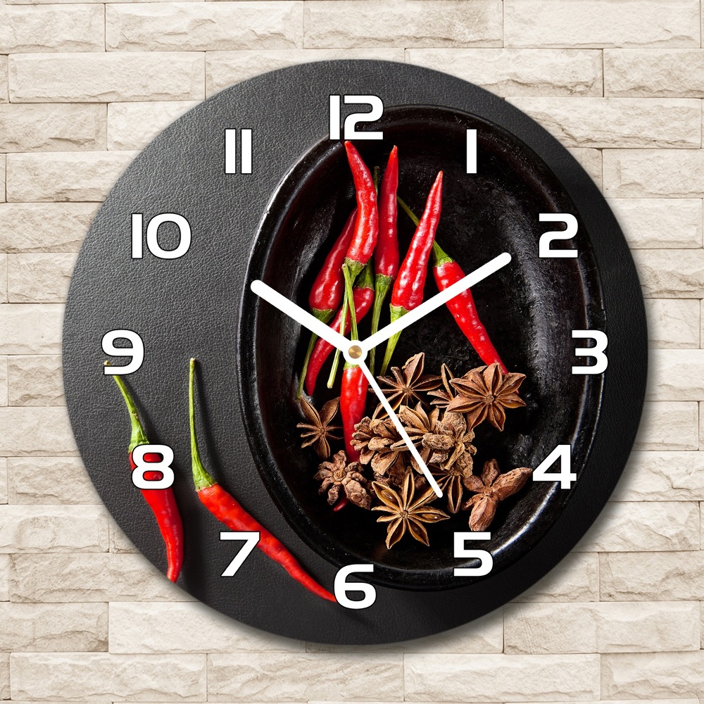 Horloge ronde murale Piments