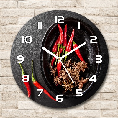 Horloge ronde murale Piments