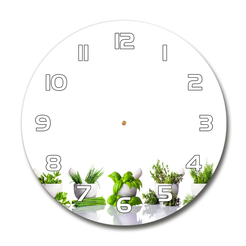 Horloge ronde murale Herbes