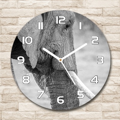 Horloge ronde murale Éléphant