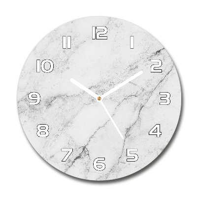 Horloge ronde murale Marbre blanc