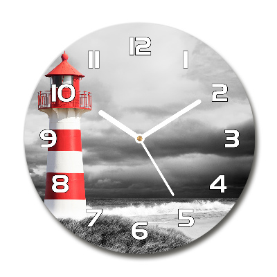 Horloge ronde en verre Phare