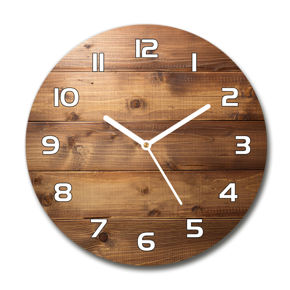 Horloge ronde Fond en bois