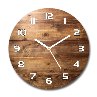 Horloge ronde Fond en bois