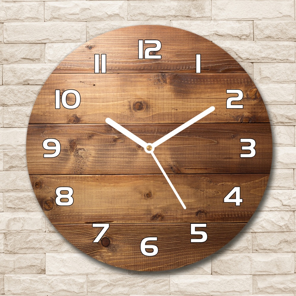 Horloge ronde Fond en bois