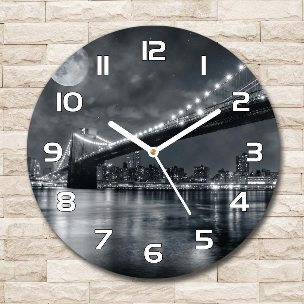 Horloge ronde murale Pont de Brooklyn