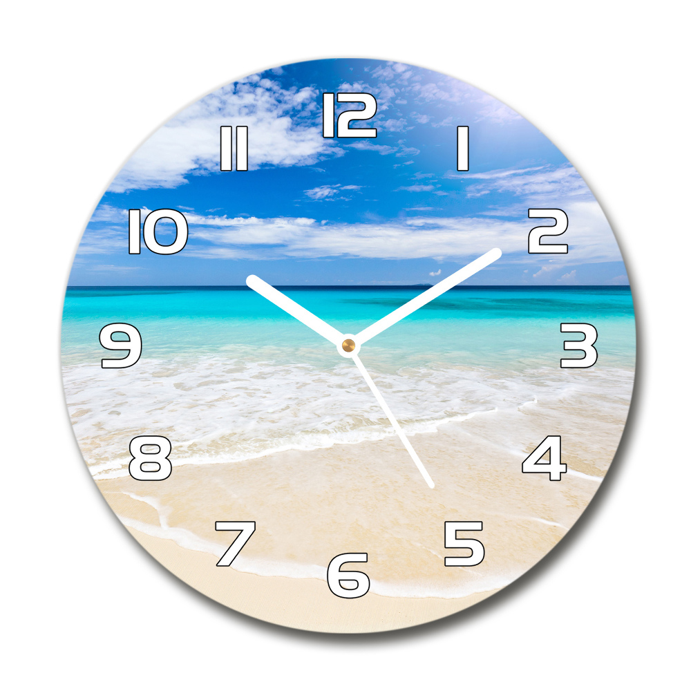 Horloge ronde Plage tropicale océan