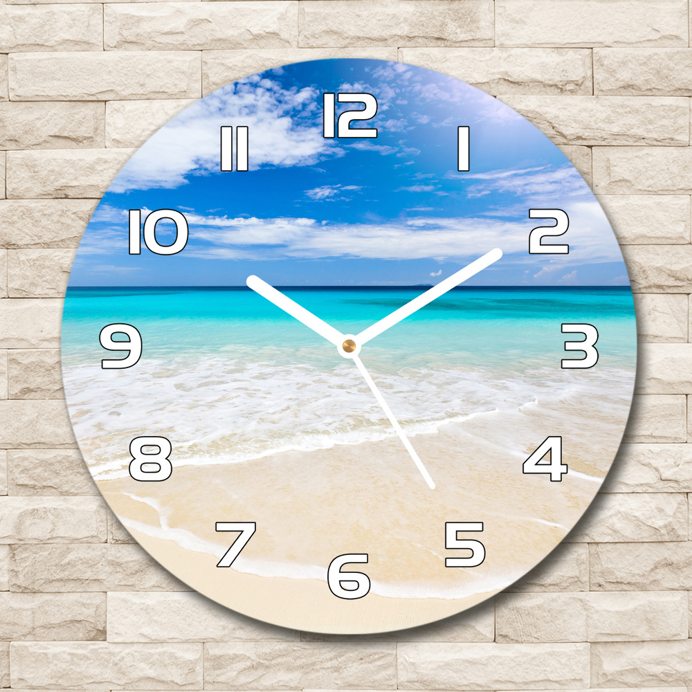 Horloge ronde Plage tropicale océan