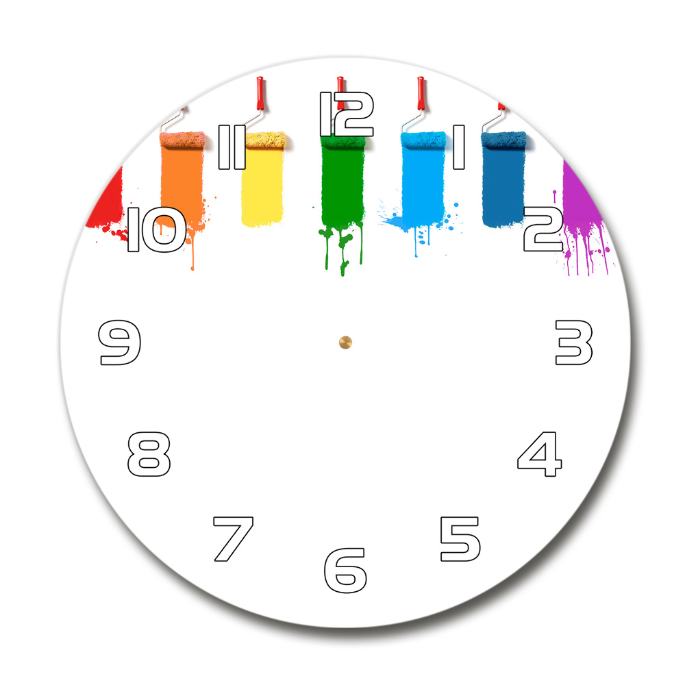 Horloge ronde Rouleaux de peinture