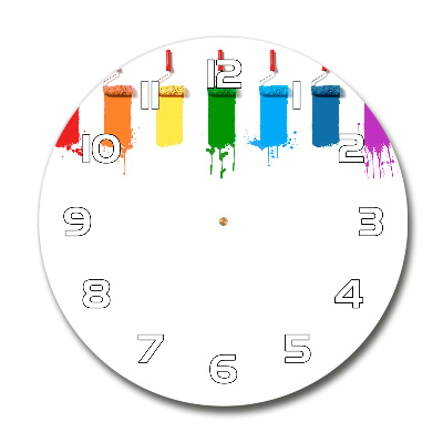 Horloge ronde Rouleaux de peinture