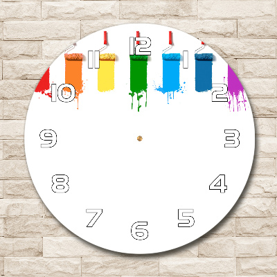 Horloge ronde Rouleaux de peinture