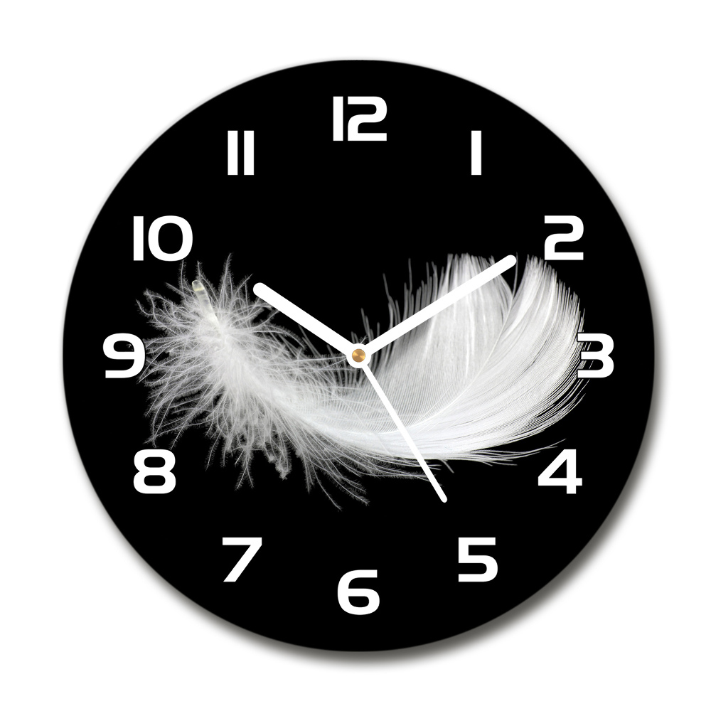 Horloge ronde murale Plume